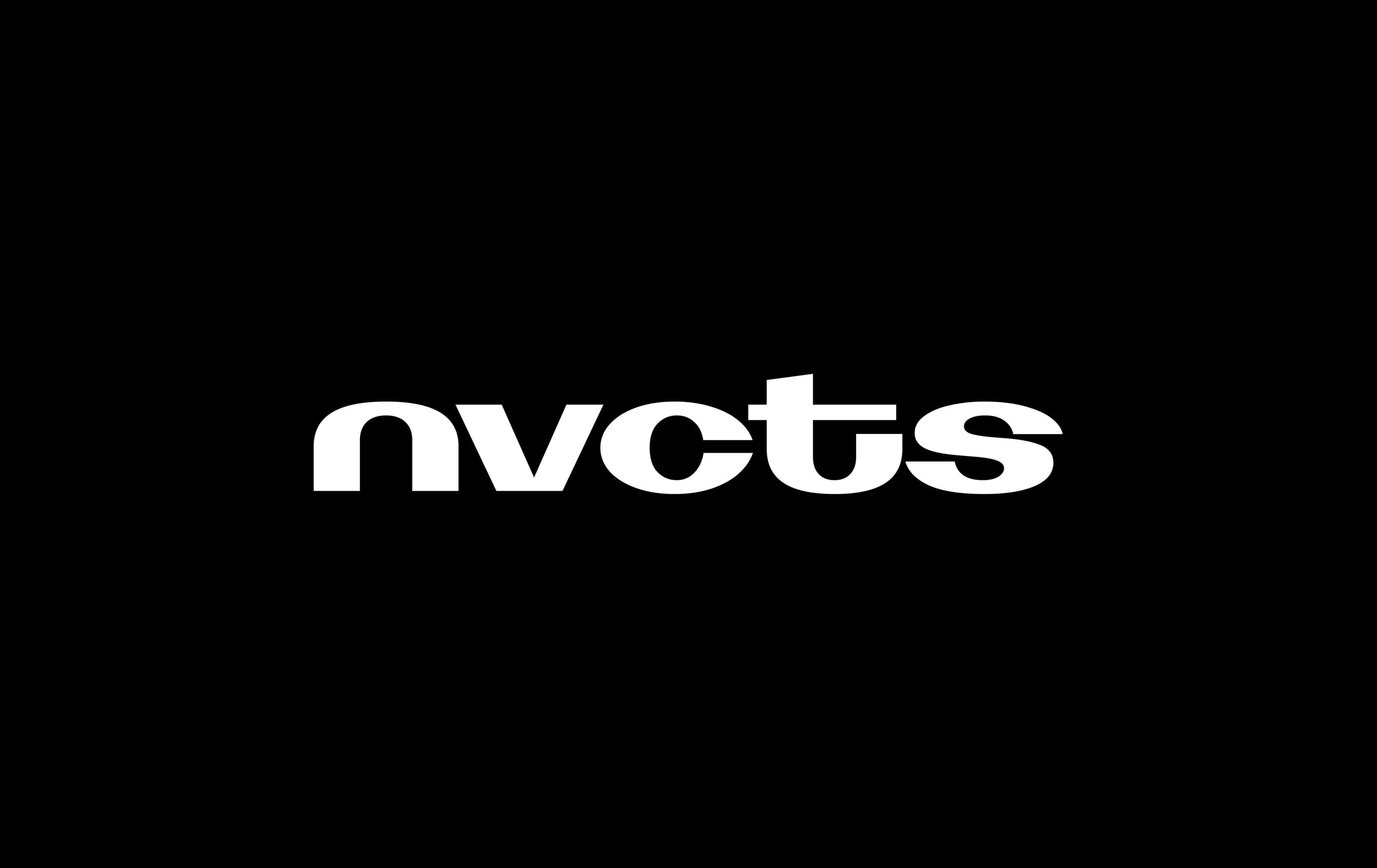 nvcts wordmark in white on black