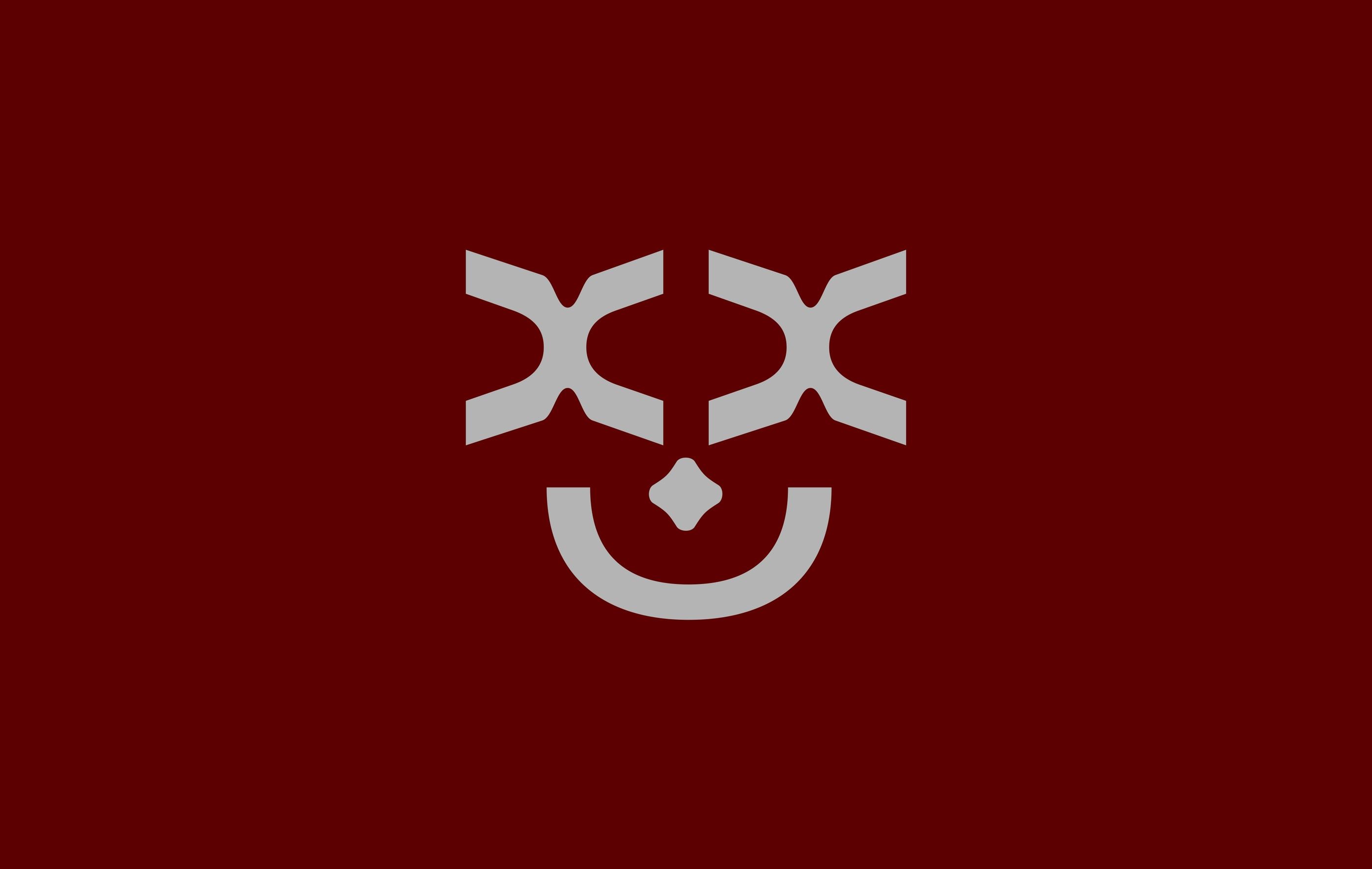 a smiling face assembled from noparaphernalia letterforms