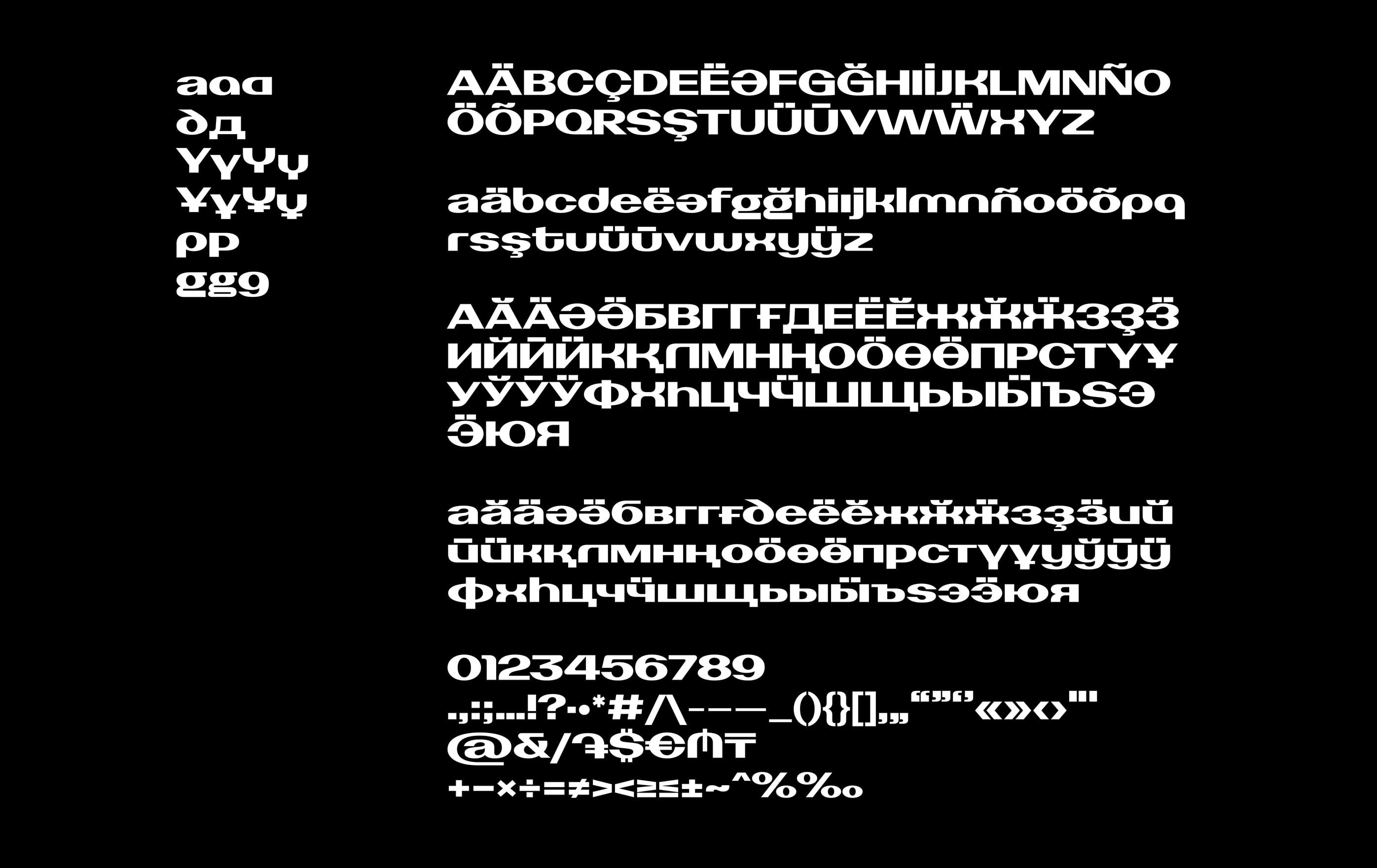 the full nvcts character set, latin and cyrillic